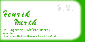 henrik wurth business card